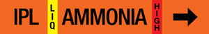 Ammonia Pipe Marking Label - Intermediate Press Liquid